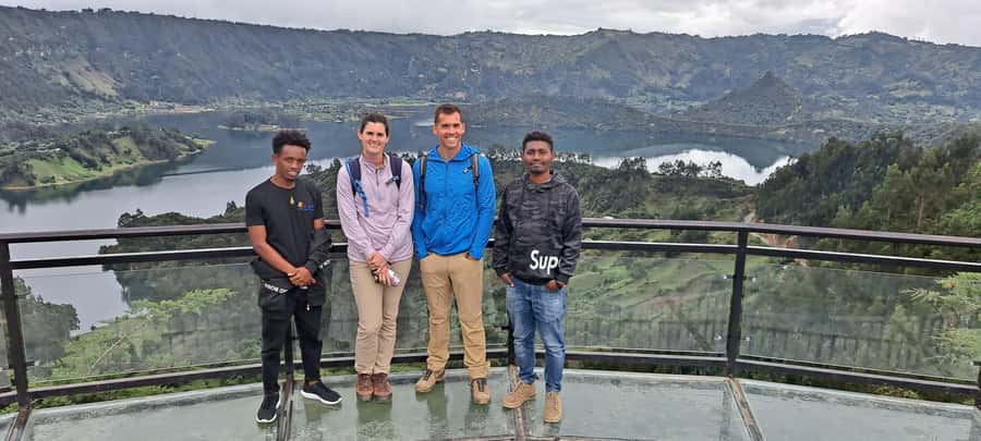 A perfect day trip to Lake wenchi from Addis Ababa - Reaching the crater rim at about 3,000 meters