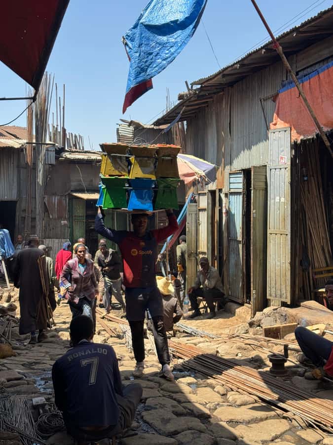 Addis Ababa: Mercato Market and Sightseeing Tour - Inside a house linked with Menelik II