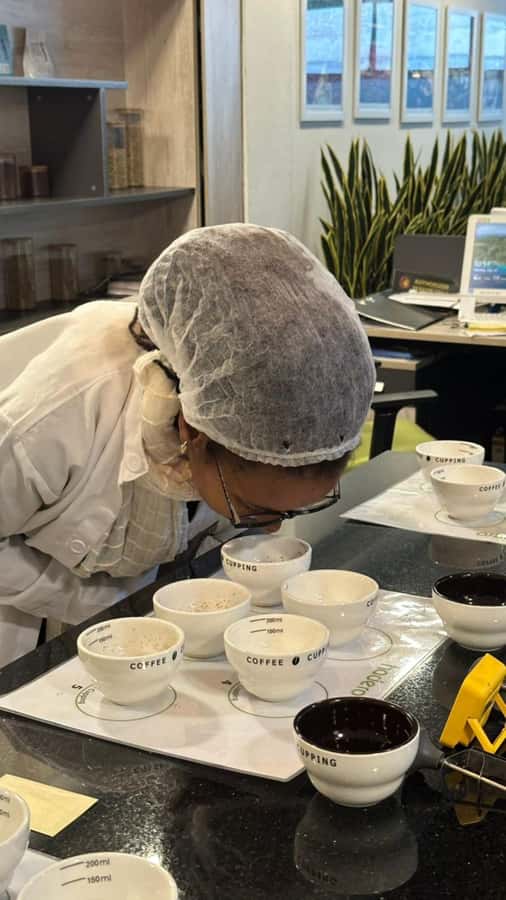 Ethiopia coffee cupping class/Ethiopian food injera making - Why coffee and injera belong together