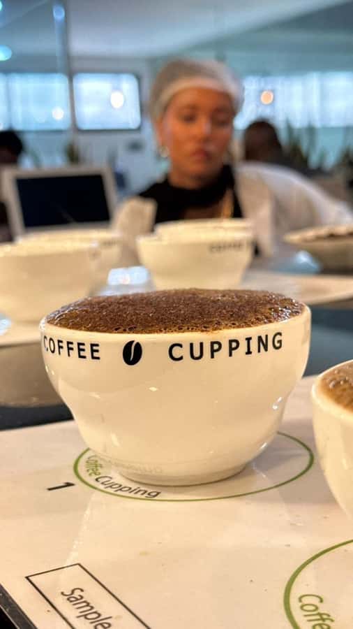 Ethiopia coffee cupping class/Ethiopian food injera making - The Hadero coffee session and what you learn